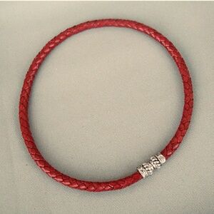 Judith Ripka Braided Leather Necklace/Bracelet